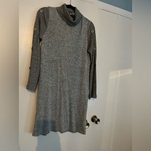 Grey Cowl neck sweater dress